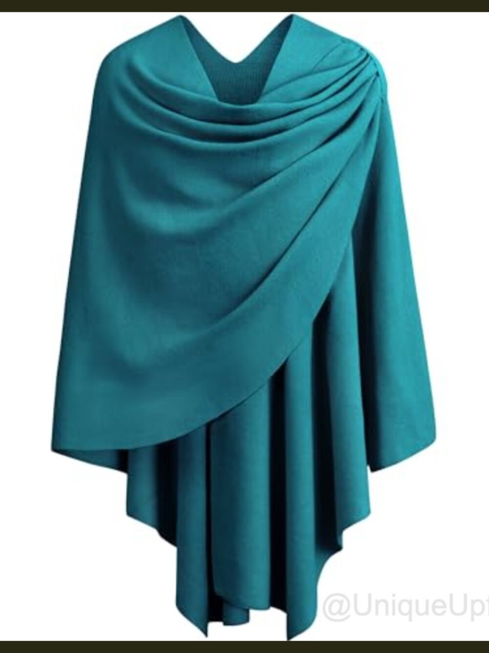 Women's Soft Knit Poncho Shawl Wrap Cross Front Sleeveless Pullover